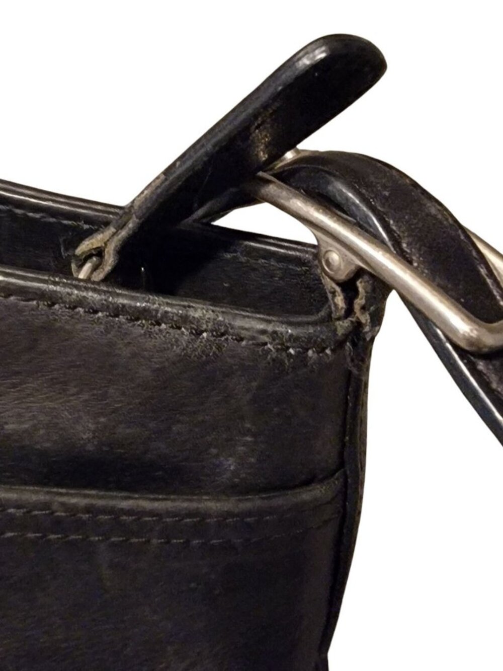 Vintage Coach Black Leather Legacy Slim Shoulder Bag 9861 Baguette Y2K - Picture 6 of 16